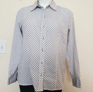 Final sale Basic Editions White & Black Polka Dot Butt